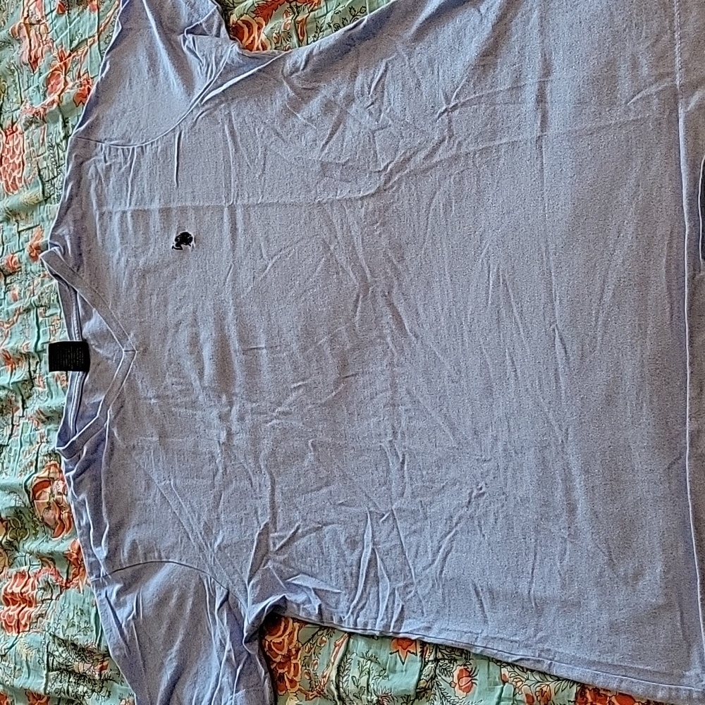 Men's Polo Assn Light Blue Heather V-Neck T-Shirt Size Large L